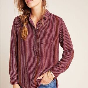 Anthropologie Isadora Button-Back Tunic